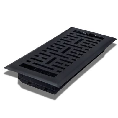 Image showing 6 th Sierra Grates Metro Steel Floor Register, 4 in. x 10 in. Cast Iron Black