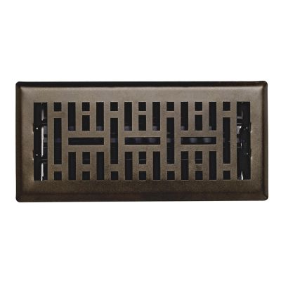 Sierra Grates Metro Steel Floor Register, 4 in. x 12 in. Metallic Bronze