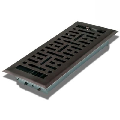 Image showing  Metro Steel Floor Register, 4 in. x 12 in. Metallic Bronze