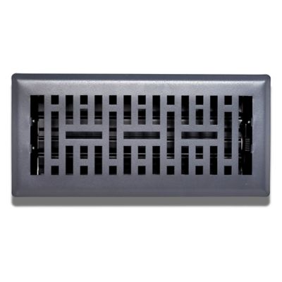 Sierra Grates Metro Steel Floor Register, 4 in. x 10 Granite Grey