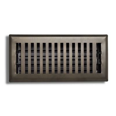 Sierra Grates Contemporary Floor Register, 4 in. x 10 in. Metallic Bronze