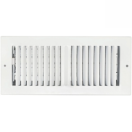 Sierra Grates 2 Way Sidewall and Ceiling Register, 4 in. x 10 in. Glacier White