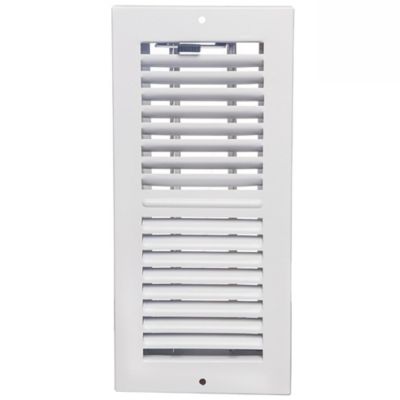 Image showing  2 Way Sidewall and Ceiling Register, 4 in. x 10 in. Glacier White