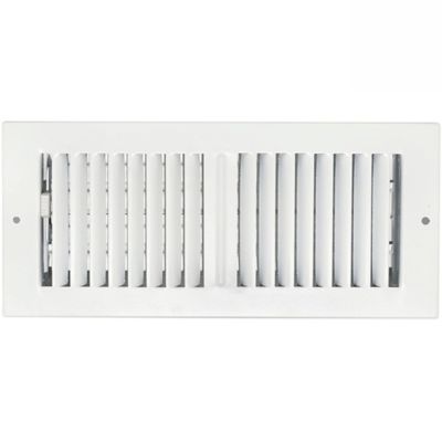 Sierra Grates 2 Way Sidewall and Ceiling Register, 4 in. x 12 in. Glacier White