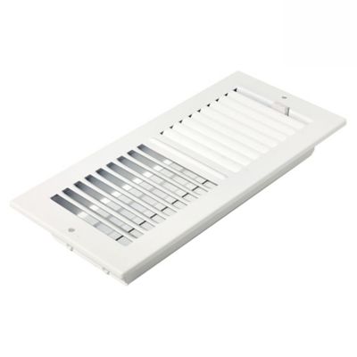 Image showing  2 Way Sidewall and Ceiling Register, 4 in. x 12 in. Glacier White