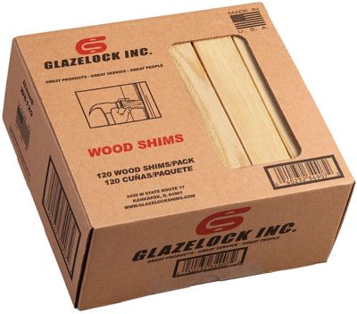 Glazelock Pine Wood Shims, 120 pk., Retail 8 in. x 1-1/4 in. x 3/8 in.