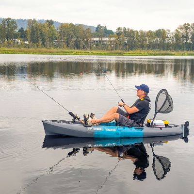 Image showing 5 th Reel Yaks 9 ft. 4 in. Modular Pedal Fin Drive Sit-on-Top Fishing Kayak, Lightweight, 380 lb. Capacity, Easy to Store and Carry