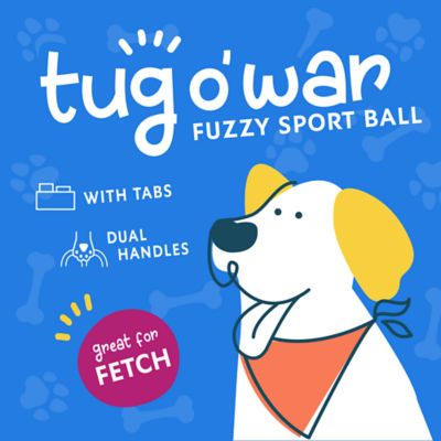Image showing  Tug-O-War Fuzzy Sport Ball Dog Toy, Assorted Styles