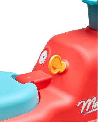 Image showing  Maurice Tractor Push Walker Ride-On Toy with Trailer for Toddlers, 1-3 Years, Red