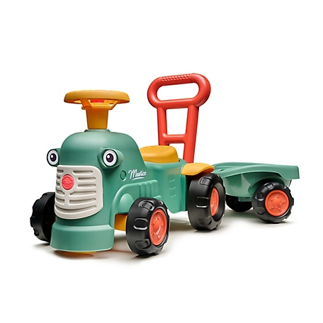 Falk Maurice Push Walker Ride-on Toy with Trailer 1-3 Years, Green