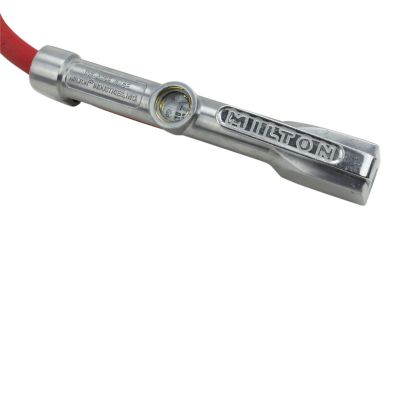 Image showing  Str Ft Dual Head Chuck Tire Inflator Gauge with Air Hose, PSI 10-160, Swivel Lock-On Chuck, 15 in. Hose