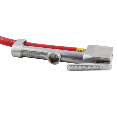 Image showing 6 th Milton Str Ft Dual Head Chuck Tire Inflator Gauge with Air Hose, PSI 10-160, Swivel Lock-On Chuck, 15 in. Hose