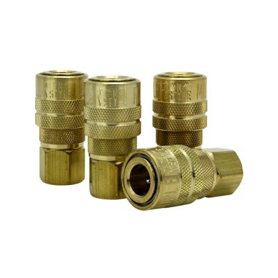 Milton Industrial Air Coupler 1/4 in. NPT Male Brass Quick Connect Coupler, M-STYLE Pneumatic Coupler