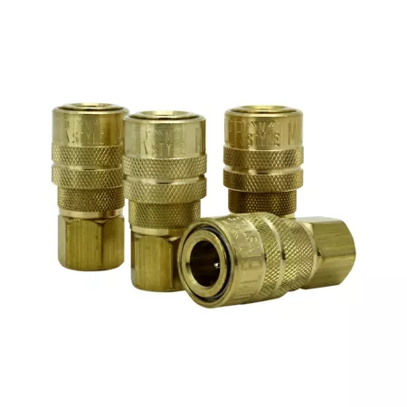 Milton Industrial Air Coupler 1/4 in NPT Male Brass Quick Connect M Style Pneumatic Coupler Air Hose Fittings