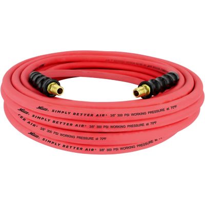 Image showing  ULR Ultra Lightweight Rubber Hose, 3/8 in. ID x 50 ft., 1/4 in. MNPT, Durable Air Hose for Extreme Environments