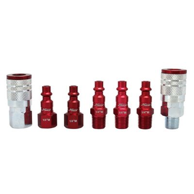 Milton ColorFit Coupler & Plug Kit - (M-Style) - 1/4 in. NPT, (7 pc.)