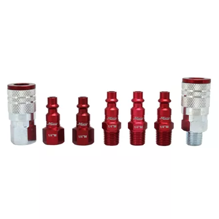 Milton ColorFit Coupler and Socket Kit - (Style M) - 1/4 in NPT (7 Piece) Air Hose Fittings