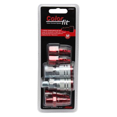 Image showing 8 th Milton ColorFit Coupler & Plug Kit - (M-Style) - 1/4 in. NPT, (7 pc.)