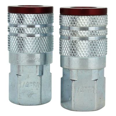 Image showing  ColorFit Air Coupler Plug Kit, M-StyleE Air Tool Fittings 1/4 in. NPT (14 Piece)