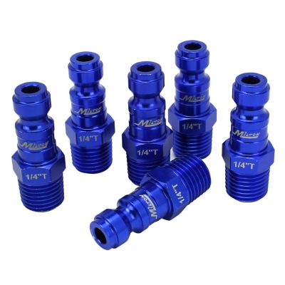 Image showing  ColorFit Air Coupler & Plug Kit - (T-Style, Blue) - 1/4 in. NPT, (14 pc.)