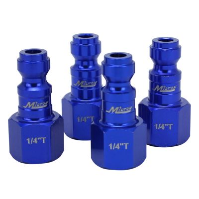 Image showing  ColorFit Air Coupler & Plug Kit - (T-Style, Blue) - 1/4 in. NPT, (14 pc.)