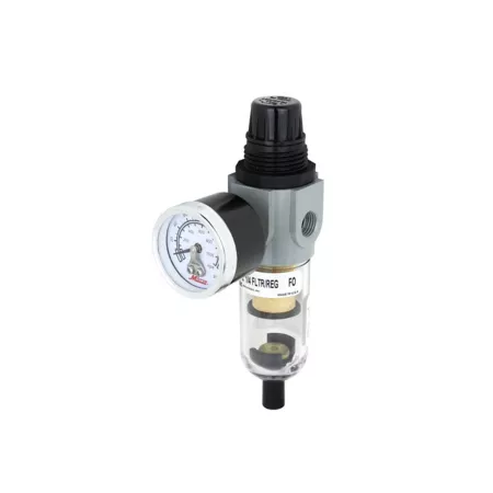 Milton Mini Piggyback Combo Heavy Duty Air Filter Pressure Regulator 1/4 in NPT Compressed Air System 250 PSI Filters Regulators & Lubricators