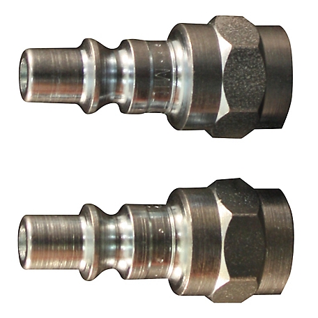 Milton Air Plug Steel A-Style Air Tool Fitting 1/4 in. NPT Male, Air Hose Quick Connect Fitting 300 PSI