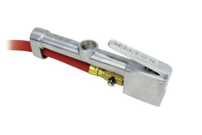 Image showing  Analog Tire Inflator with Pressure Gauge with heavy duty truck inflator gauge & deflate button, 0-160 PSI.