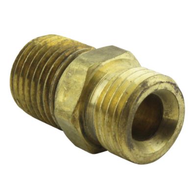 Image showing  1/4 in. MNPT x 1/4 in. NPS Hex Nipple Hose Fittings, 2-Pack