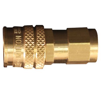 Milton Air Coupler, AMT-Style 3-Way Air Tool Fittings 1/4 in. FNPT Brass, 300 PSI