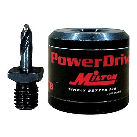 Milton PowerDrive 1/4 in. Drive Ratchet Drill Socket Adapter With 1/8 in. Threaded Stub Drill Bit