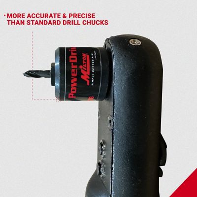 Image showing  PowerDrive 1/4 in. Drive Ratchet Drill Socket Adapter With 1/8 in. Threaded Stub Drill Bit