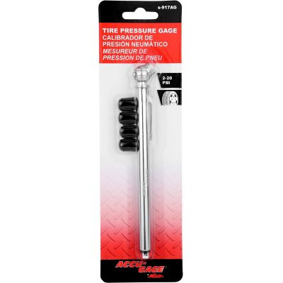 Image showing 9 th Milton Accu-Gage Low Pressure 2-20 PSI Tire Pencil Gauge