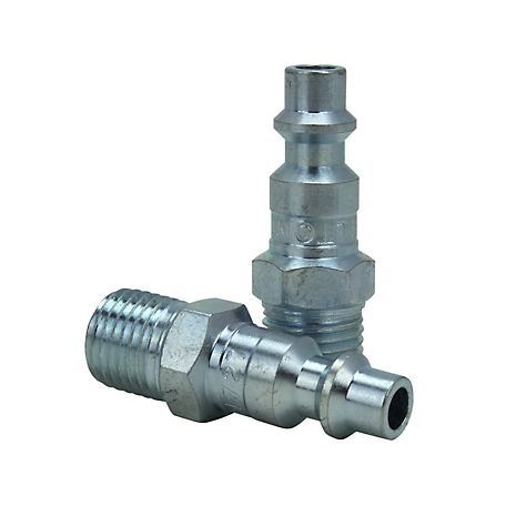 Milton Industrial Air Plug, M-STYLE, 1/4 in. MNPT, Air Compressor Fitting, Air Hose Quick Connect Fitting