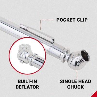 Image showing 6 th Milton Accu-Gage High Pressure 10-75 PSI Tire Pencil Gauge
