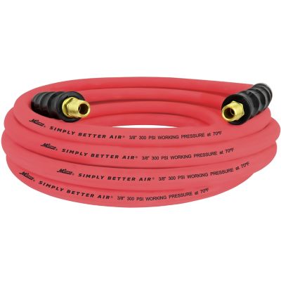 Image showing  ULR Ultra Lightweight Rubber Hose, 3/8 in. ID x 25 ft. 1/4 in. MNPT, Durable Air Hose for Extreme Environments
