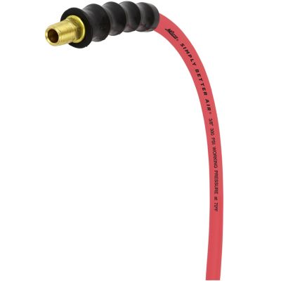 Image showing  ULR Ultra Lightweight Rubber Hose, 3/8 in. ID x 25 ft. 1/4 in. MNPT, Durable Air Hose for Extreme Environments