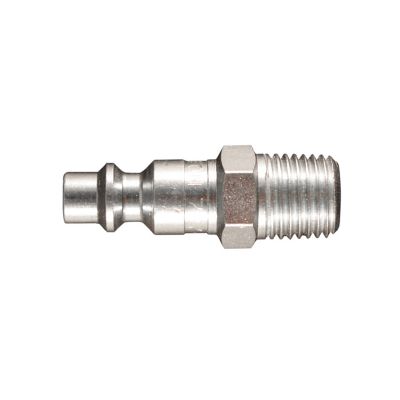 Milton Industrial Air Plug, Steel M-STYLE 1/4 in. MNPT Air Tool Fitting, Air Hose Quick Connect Fitting 300 PSI