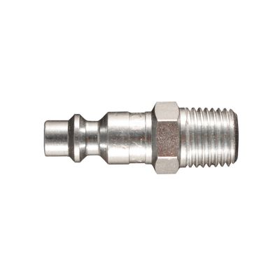 Milton Industrial Air Plug, Steel M-STYLE 1/4 in. MNPT Air Tool Fitting, Air Hose Quick Connect Fitting 300 PSI