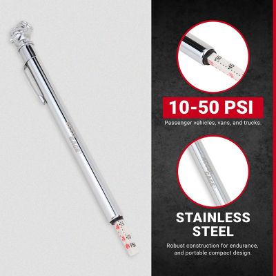 Image showing  Accu-Gage Mid Range 10-50 PSI Tire Pencil Gauge
