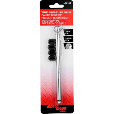 Image showing 6 th Milton Accu-Gage Mid Range 10-50 PSI Tire Pencil Gauge