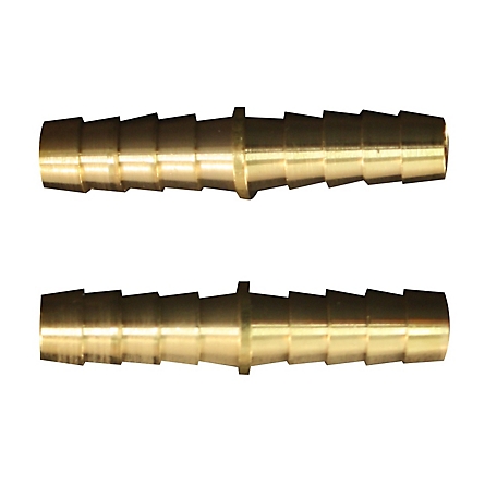 Milton Air Hose Mender Fitting, 3/8 in. ID Hose Barb End Fitting, Straight Brass Barbed Air Hose Repair Connector