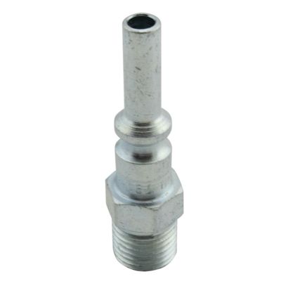 Image showing  Air Plug Fitting Steel L-Style 1/4 in. MNPT for Quick and Reliable Pneumatic Connections (2 pack)
