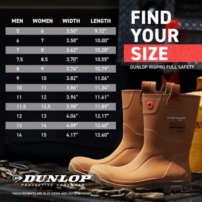 Image showing 9 th Dunlop Men's Full Safety Rigpro Mid-Calf Waterproof Boots