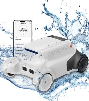 Genkinno Cordless Robotic Pool Vacuum P2 Grey, App Supported