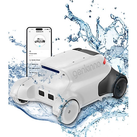 Genkinno Cordless Robotic Pool Vacuum P2 Grey, App Supported
