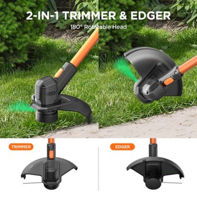 Image showing 1 th Litheli 9.8 in. 20V Straight Shaft Cordless String Trimmer, Battery and Charger Included