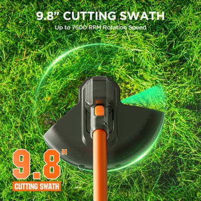 Image showing 2 th Litheli 9.8 in. 20V Straight Shaft Cordless String Trimmer, Battery and Charger Included