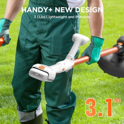 Image showing 4 th Litheli 9.8 in. 20V Straight Shaft Cordless String Trimmer, Battery and Charger Included