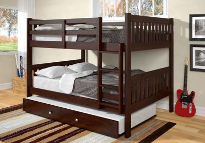 Image showing  Austin Mission Full Over Full Cappuccino Bunkbed with Twin Trundle